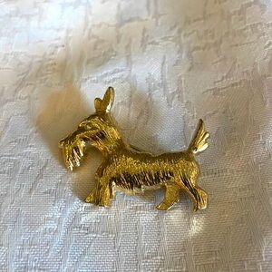 1980's Vintage Scotty Dog Brooch Pin